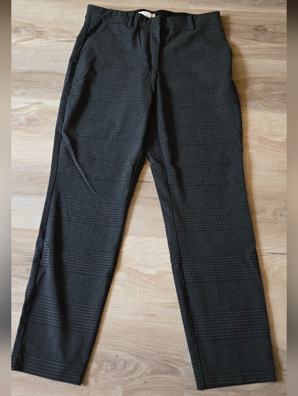 H&M Charcoal Glen Plaid Dress Pants